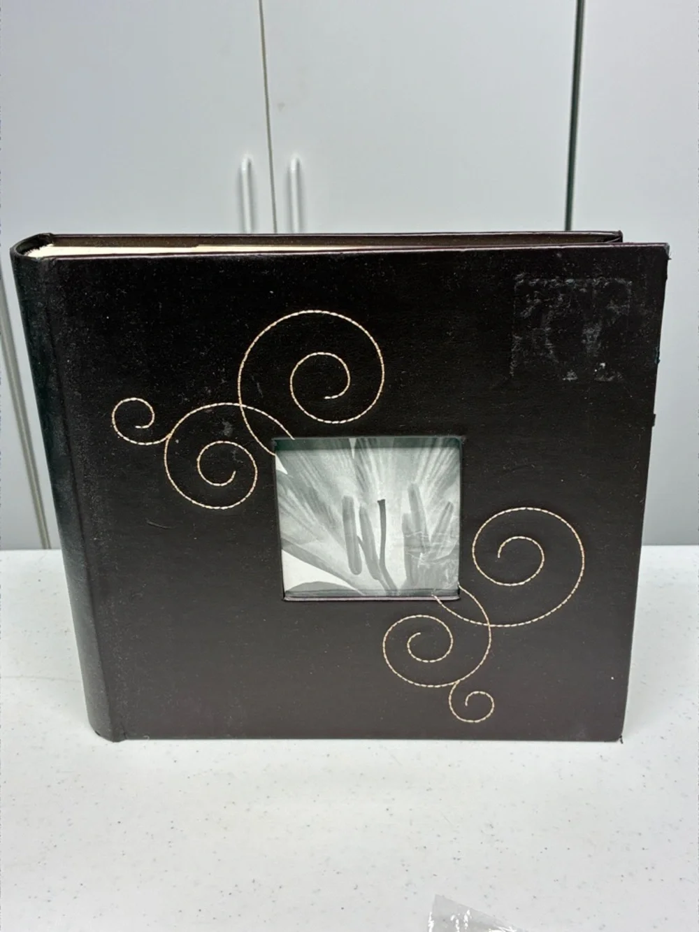 Brown Photo Album with Center Window